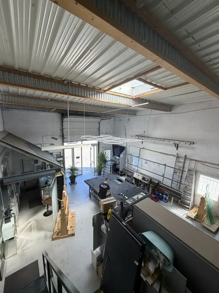 Façonnage du verre dans notre atelier